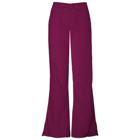CHEROKEE - Cherokee 4101 Flare Leg Scrub Trousers: Wine - XL - Regular Leg