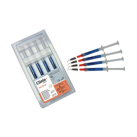 CLINIX - Clinix Gel Etch: 4 x 1.2ml + 8 Needle Tips