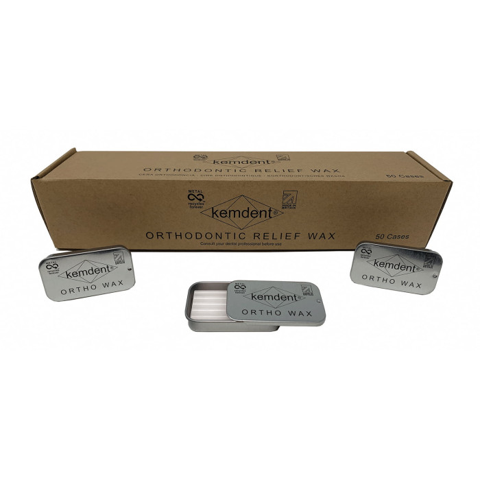 Kemdent Ortho Relief Wax Plain - 50 patient packs (5 per box)