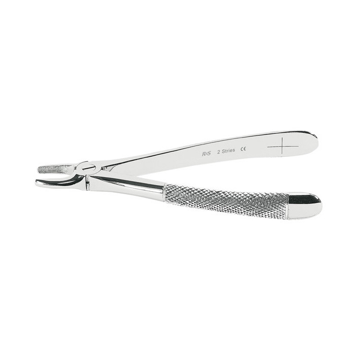 R&S Extraction Forceps: Adult Cross Serrated Beak No.2