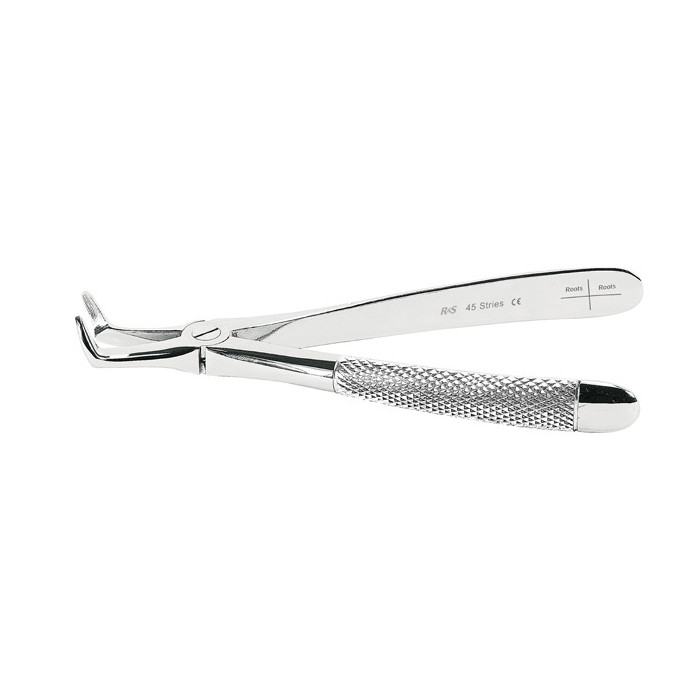R&S Extraction Forceps: Adult Cross Serrated Beak No.45