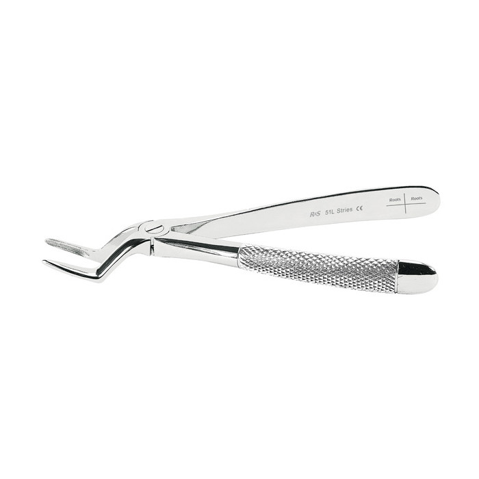 R&S Extraction Forceps: Adult Cross Serrated Beak No.51L