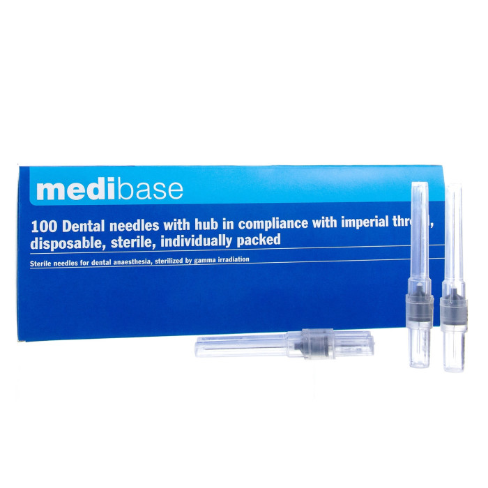 Medibase Dental Needles: Imperial Thread - 27G Long - 36mm (100)