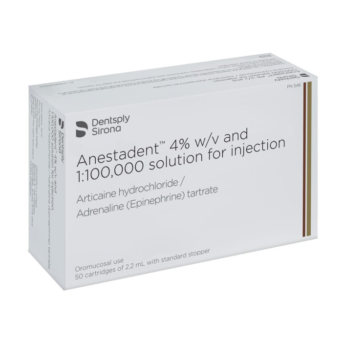 Anestadent 4% Articaine 1:100,000 - 2.2ml (50)