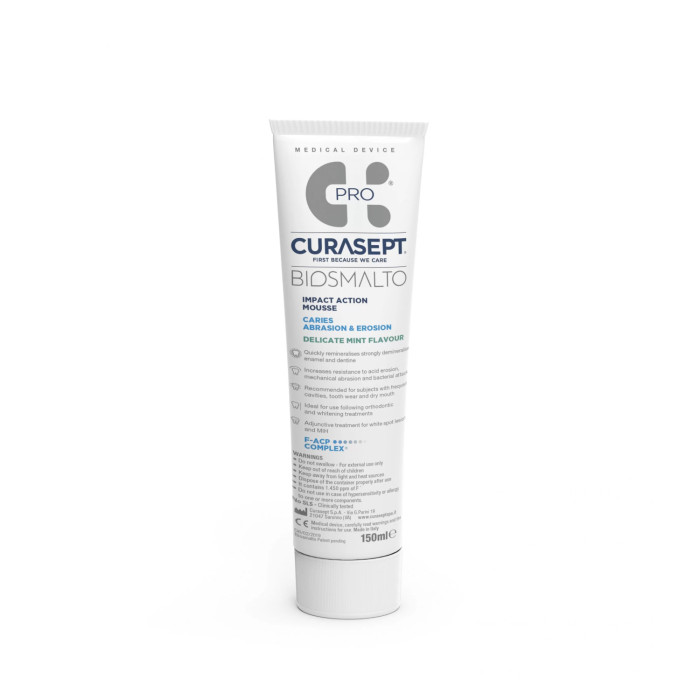 Curasept Biosmalto Action Mousse - 150ml - Delicate Mint