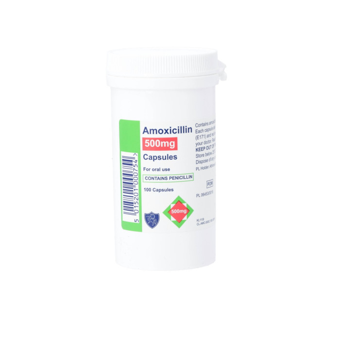 Amoxicillin Capsules: 500mg (100)