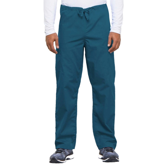 Cherokee 4100 Drawstring Waist Scrub Trousers: Caribbean Blue - XL
