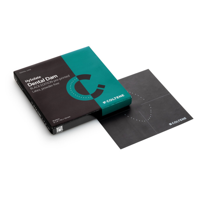 HySolate Latex Dental Dam: Black Printed - Medium - 152 x 152mm (36)