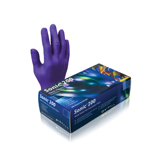 Aurelia® Sonic® 200 Powder Free Nitrile Gloves - XS (200)