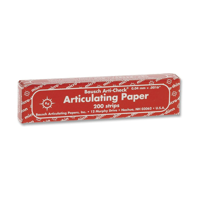 Bausch Articulating Paper: Arti-Check Micro-Thin - Red 40µ (200)