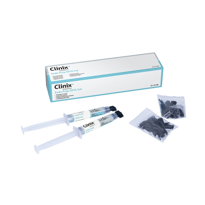 Clinix Endo Prep EDTA: 2 x 3ml EDTA Gel Syringes
