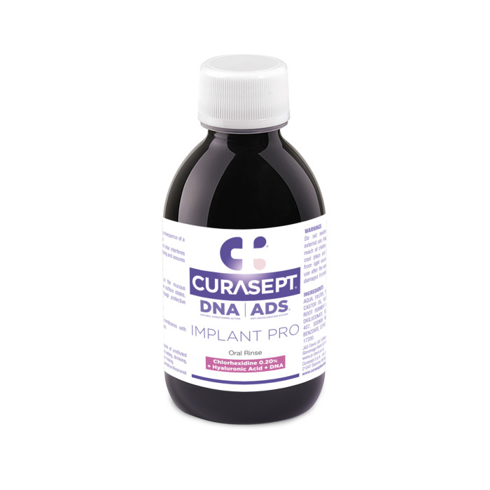 Curasept ADS Oral Rinse: Implant Pro - 0.20% with Hyaluronic Acid and DNA (200ml)