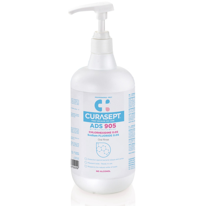 Curasept ADS Professional Mouthwash: Ortho 905 - 0.05% (4 x 900ml)
