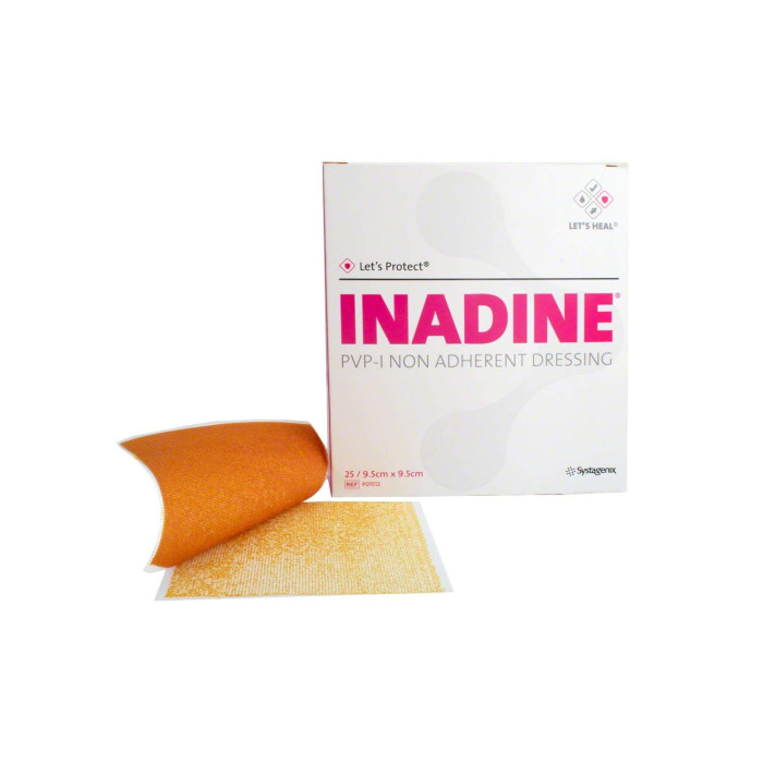 Inadine Dressing: Non Adherent Sterile Dressing 9.5 x 9.5cm (25)
