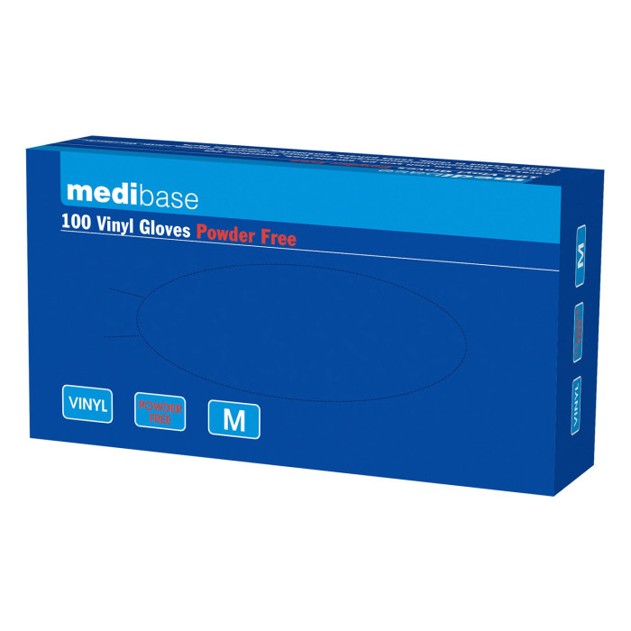 Medibase Vinyl Powder Free Gloves - L (100)