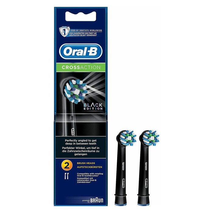 Oral-B Heads - Cross Action Black (2)