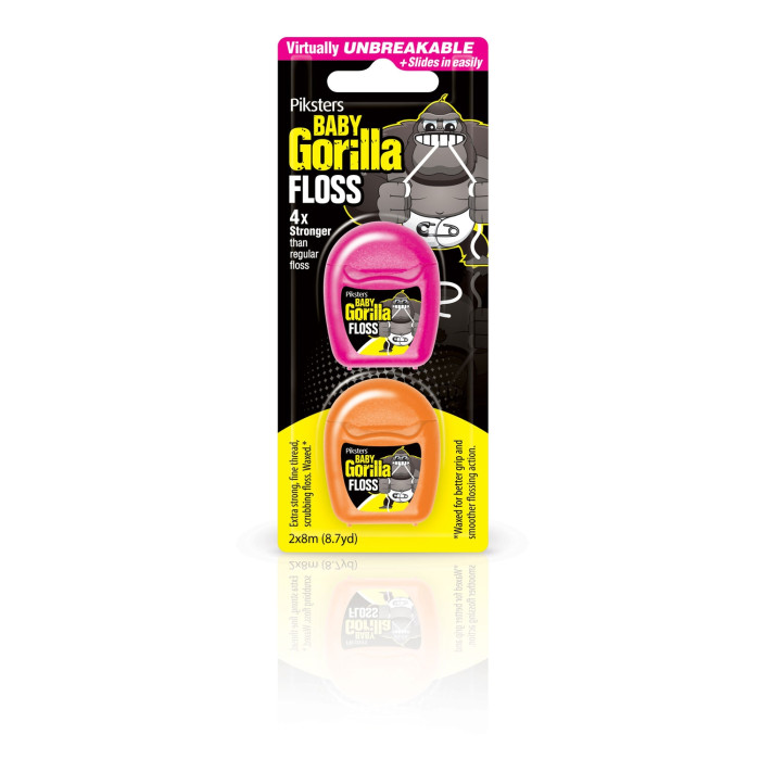 Piksters Baby Gorilla Dental Floss - Twin Pack