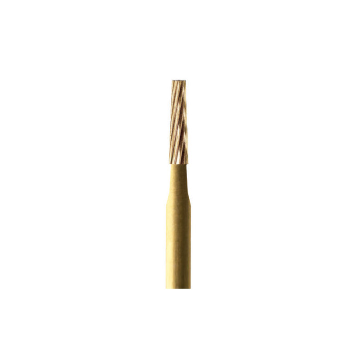 Gold Finishing Burs - Taper Flat End No.7702 (5)
