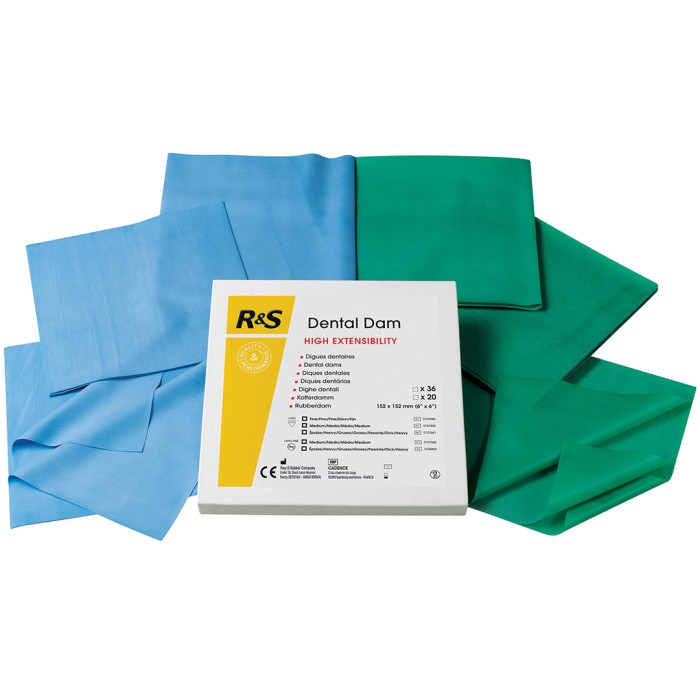 R&S Dental Dam: Natural Latex - Heavy Green (36)