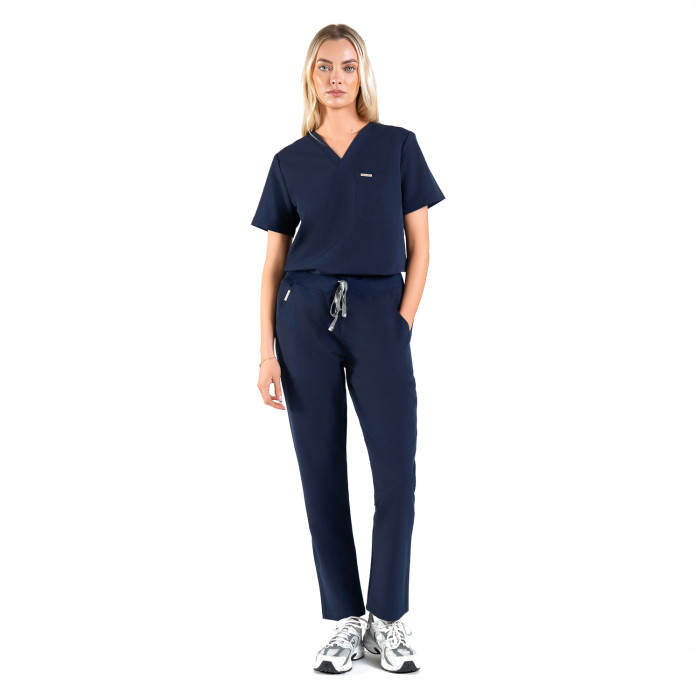 Skrubz Women's Kanso Straight Scrub Pants: Navy - XS