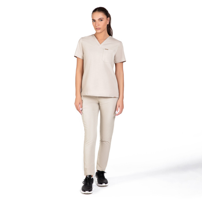 Skrubz Women's Kanso Straight Scrub Pants: Sand Stone - XL