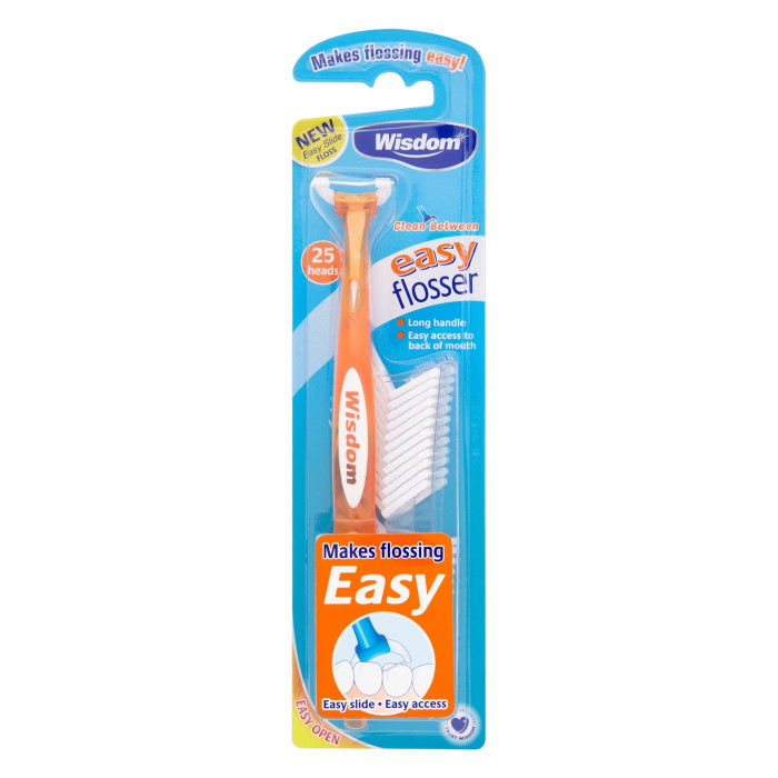 Wisdom Clean Between Easy Flosser: Handle + 25 Heads