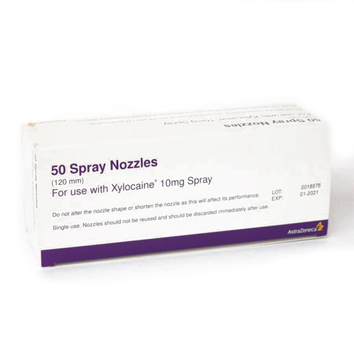 Xylocaine Spray Nozzles - 120mm (50)