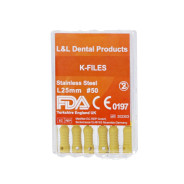 L&L Dental K Files: 25mm - ISO 50 (6)