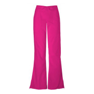 Cherokee 4101 Flare Leg Scrub Trousers: Raspberry - XS - Short Leg