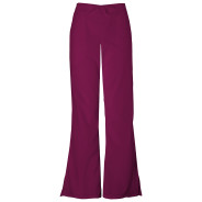 Cherokee 4101 Flare Leg Scrub Trousers: Wine - XL - Regular Leg