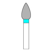 Mani Diamond Burs: Flame - Medium - FO-25 - No.257/028 (5)