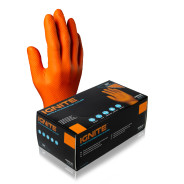 Aurelia Ignite Heavy Duty Orange Nitrile Gloves