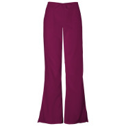 Cherokee 4101 Flare Leg Scrub Trousers: Wine - S - Regular Leg