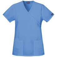 Cherokee 4801 Mock Wrap Top Ciel