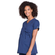 Cherokee Maternity Mock Wrap Top: Navy - Extra Small