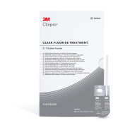 Each pack of 3M™ Clinpro™ Clear Fluoride Treatment in unflavoured contains 100 x 0.5ml sachets