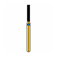 Diatech Gold Diamond Burs: 837 - Flat End Cylinder - Medium 012