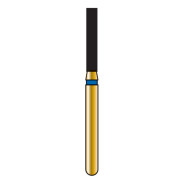 Diatech Gold Diamond Burs: 837 - Flat End Cylinder - Medium 014