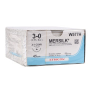 Ethicon Mersilk Sutures: 3-0 - 45cm - 22mm - 1/2 Circle (W577H)