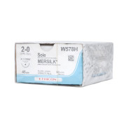 Ethicon Mersilk Sutures: 2-0 - 45cm - 22mm - 1/2 Circle (W578H)