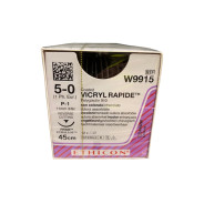 Ethicon Vicryl Rapide Sutures: 5-0 - 45cm - 11mm - 3/8 Circle (W9915) - Box of 12