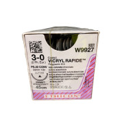 Ethicon Vicryl Rapide Sutures: 3-0 - 45cm - 22mm - 1/2 Circle (W9927) - Box of 12