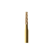 Gold Finishing Burs - Taper Flat End No.7702