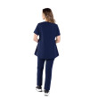 SKRUBZ - Skrubz Navy Halo Maternity Scrub Top - Back view full length