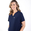 SKRUBZ - Skrubz Navy Halo Maternity Scrub Top - Front close up