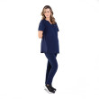 SKRUBZ - Skrubz Navy Halo Maternity Scrub Top - Front view full length
