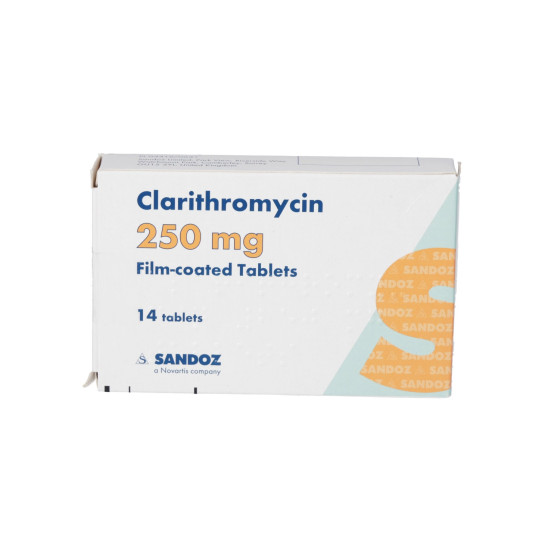 Clarithromycin 250mg Film-Coated Tablets (14)